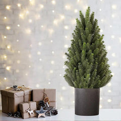 Salcar 50cm Künstlicher Weihnachtsbaum Kleinmit Basistopf, Nordmanntanne, aus 100% PE Spritzguss Salcar