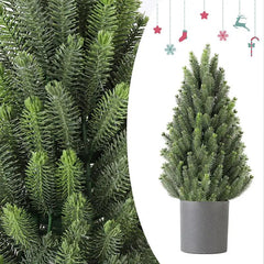 Salcar 50cm Künstlicher Weihnachtsbaum Kleinmit Basistopf, Nordmanntanne, aus 100% PE Spritzguss Salcar
