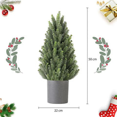 Salcar 50cm Künstlicher Weihnachtsbaum Kleinmit Basistopf, Nordmanntanne, aus 100% PE Spritzguss Salcar
