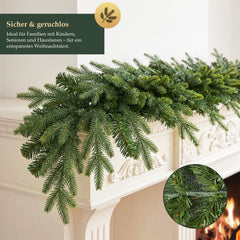 Salcar Künstliche Weihnachtsgirlande – Naturgetreue Fichten-Optik aus PE & PVC, 3 m / 5 m / 10 m