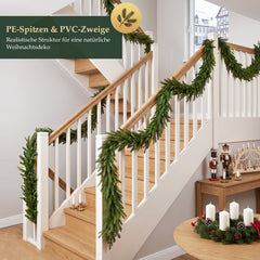 Salcar Künstliche Weihnachtsgirlande – Naturgetreue Fichten-Optik aus PE & PVC, 3 m / 5 m / 10 m