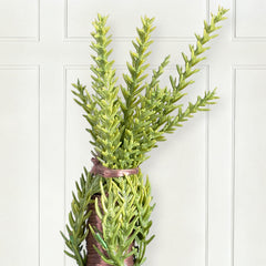Salcar Künstlicher Weihnachtsbaum 90 cm mit echtem Holzstamm – Zartgrün, 100 % PE Nadeln