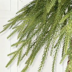 Salcar Künstlicher Weihnachtsbaum 90 cm mit echtem Holzstamm – Zartgrün, 100 % PE Nadeln