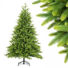 Salcar Künstlicher Weihnachtsbaum Fichte aus PE & PVC mit hellgrünen Zweigspitzen – 120 bis 210 cm