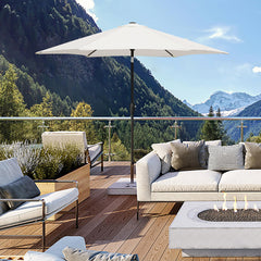 Sekey 270 cm Alu Sonnenschirm mit Kurbel, Sonnenschutz UV50+
