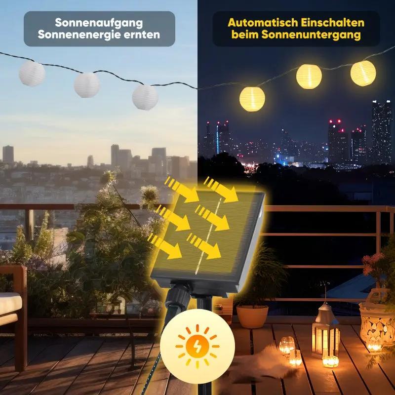 Salcar 5 m/15 m/20 m Solar Lampions Lichterkette, 20/50/80 LEDs Salcar
