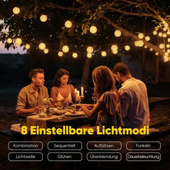 Salcar 5 m/15 m/20 m Solar Lampions Lichterkette, 20/50/80 LEDs Salcar