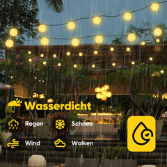 Salcar LED Laternen Lichterkette Outdoor mit Batterie – Timer & 8 Modi, Wetterfest für Hochzeit, Garten, Balkon, Terrasse Salcar