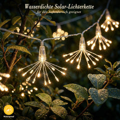 Salcar LED Solar Feuerwerk Lichterkette Außen – 75 LEDs, 8 Modi, Warmweiß Garten- & Weihnachtsdeko