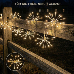 Salcar LED Solar Feuerwerk Lichterkette Außen – 150 LEDs, 10 Stränge, 8 Modi, Fernbedienung, Warmweiß Garten- & Weihnachtsdeko