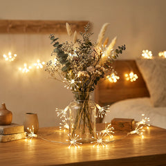 Salcar LED Feuerwerk Lichterkette Warmweiß – 45 / 90 LEDs, 3D Leuchtstäbe, 3 & 6 Stränge, batteriebetrieben, Fenster & Deko