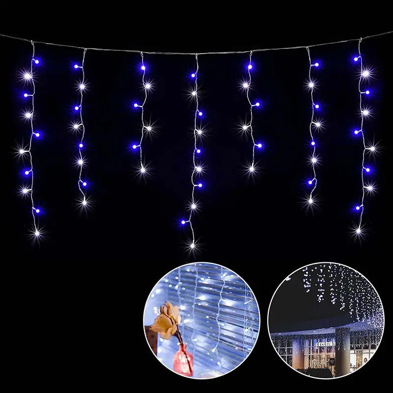 Salcar 2m/5 m / 10 m LED Eisregen Lichterkette, 80/ 200 / 400 LEDs, 31V GS-zertifizierte Stromversorgung Salcar