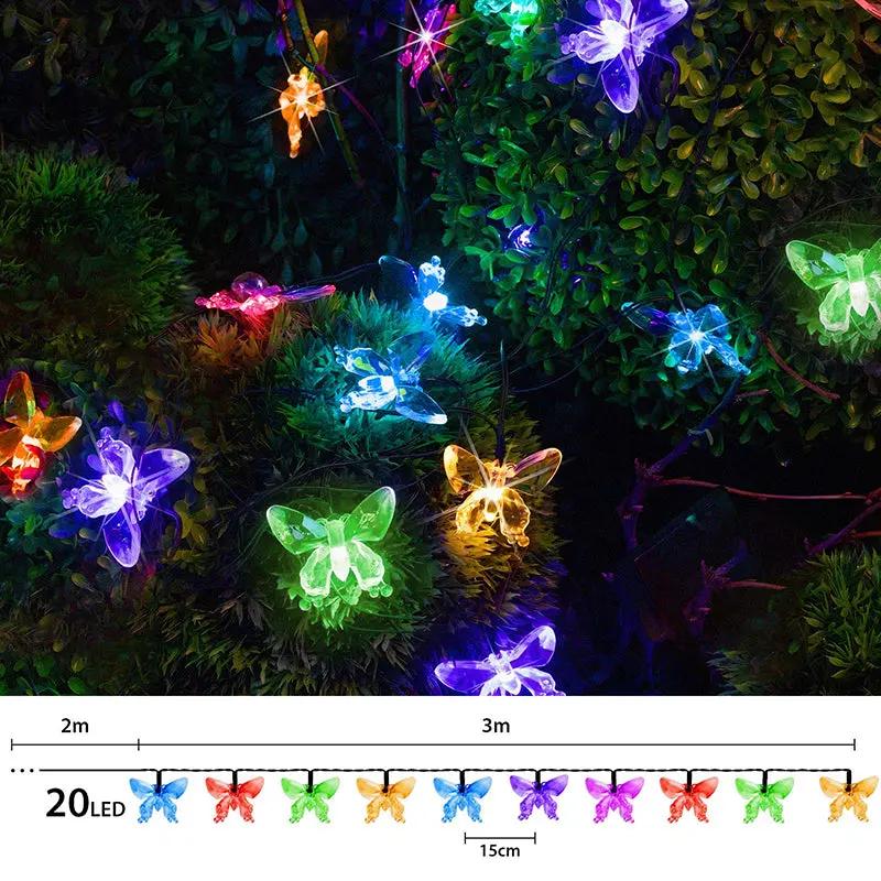 Salcar 5 m / 10m LED Solar Schmetterling Lichterkette, 20 / 50 LEDs Salcar