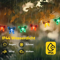 Salcar 5 m / 10m LED Solar Schmetterling Lichterkette, 20 / 50 LEDs Salcar