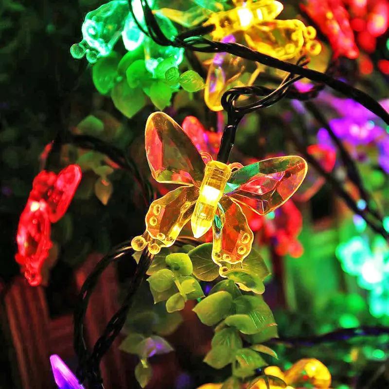 Salcar 5 m / 10m LED Solar Schmetterling Lichterkette, 20 / 50 LEDs Salcar