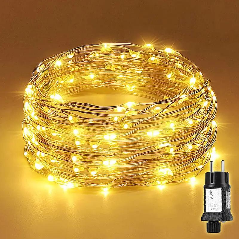 Salcar 20 m LED Micro Lichterkette, 200 LEDs, 4,5V GS zertifizierte Stromversorgung Sekey