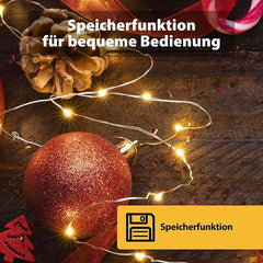 Salcar 20 m LED Micro Lichterkette, 200 LEDs, 4,5V GS zertifizierte Stromversorgung Sekey