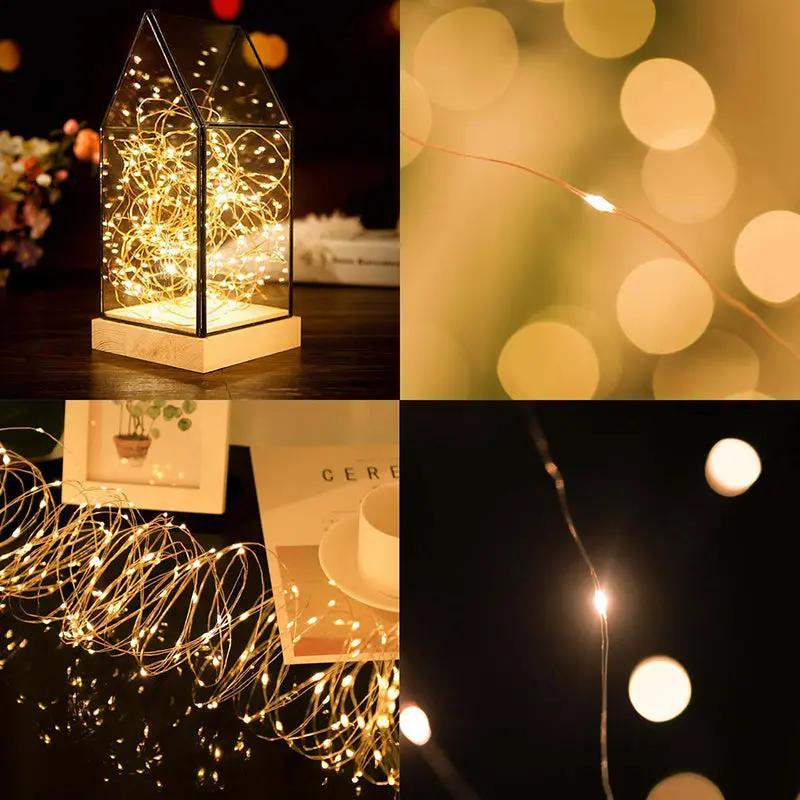 Salcar 20 m LED Micro Lichterkette, 200 LEDs, 4,5V GS zertifizierte Stromversorgung Sekey