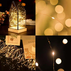 Salcar 20 m LED Micro Lichterkette, 200 LEDs, 4,5V GS zertifizierte Stromversorgung Sekey
