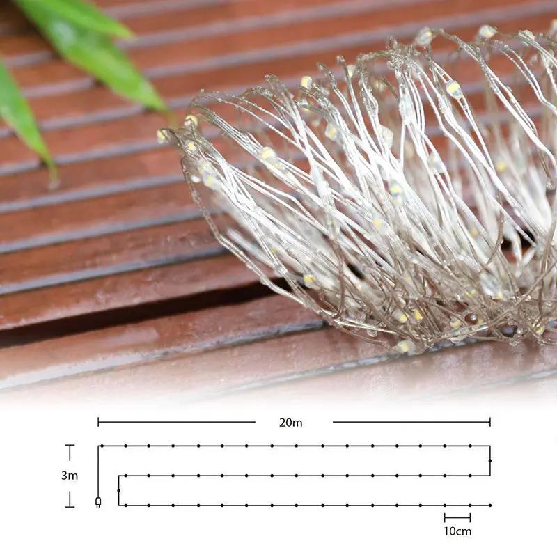 Salcar 20 m LED Micro Lichterkette, 200 LEDs, 4,5V GS zertifizierte Stromversorgung Sekey