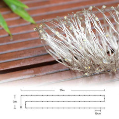 Salcar 20 m LED Micro Lichterkette, 200 LEDs, 4,5V GS zertifizierte Stromversorgung Sekey