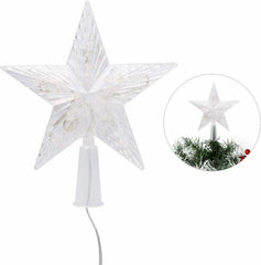 Salcar 3m LED Weihnachtsbaum-Lichterkette mit 10 Girlanden, Sternspitze & 360 LEDs – 8 Modi, Warmweiß, Sicher & Energiesparend Salcar