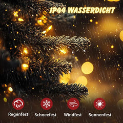 Salcar 2m/5m/10m/15m/20m LED Cluster Lichterkette, 200/500/1000/1500/2000 LEDs Salcar