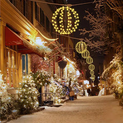 Salcar LED Weihnachtsbeleuchtung Außen 30 cm Kugel, 120 LEDs, Warmweiß, 8 Modi, Timer & Speicher, Wasserdicht, Hängende Lichter für Garten & Wohnzimmer Salcar