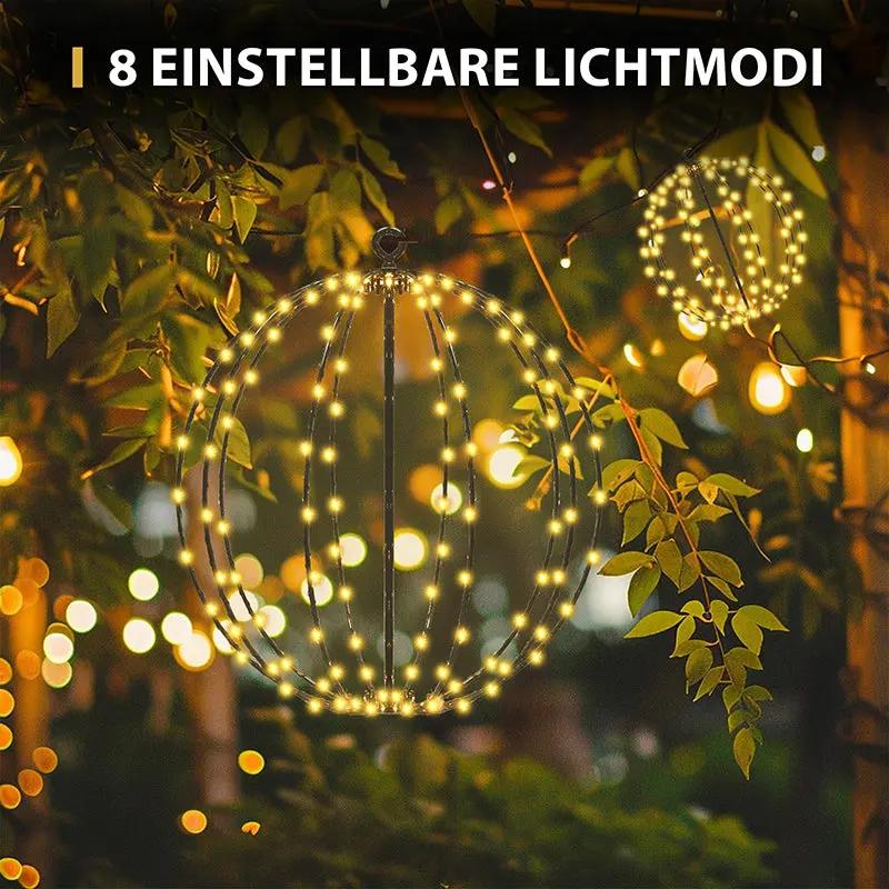 Salcar LED Weihnachtsbeleuchtung Außen 30 cm Kugel, 120 LEDs, Warmweiß, 8 Modi, Timer & Speicher, Wasserdicht, Hängende Lichter für Garten & Wohnzimmer Salcar