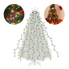 Salcar 1.5 m LED Lichterkette für Weihnachtsbaum, mit 8 Strängen, 200 LEDs Salcar