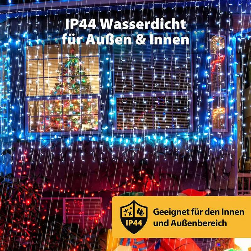 Salcar 3 x 3 m LED Lichtervorhang, 300 LEDs, 31V GS-zertifizierte Stromversorgung Salcar