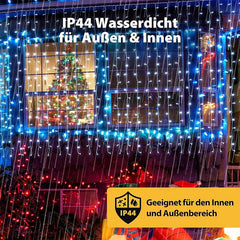 Salcar 3 x 3 m LED Lichtervorhang, 300 LEDs, 31V GS-zertifizierte Stromversorgung Salcar