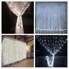 Salcar 3 x 3 m LED Lichtervorhang, 300 LEDs, 31V GS-zertifizierte Stromversorgung Salcar