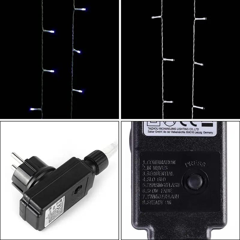 Salcar 3 x 3 m LED Lichtervorhang, 300 LEDs, 31V GS-zertifizierte Stromversorgung Salcar