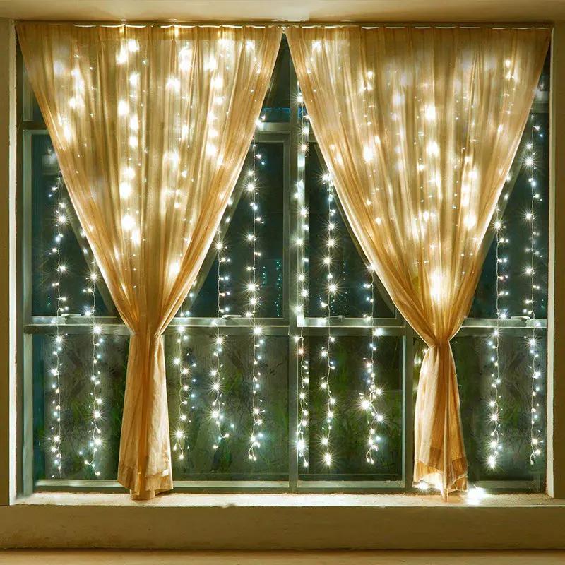 Salcar 2x2m/2x3m/6x3m LED Lichtervorhang, 160/240/600 LEDs, 31V GS-zertifizierte Stromversorgung Sekey