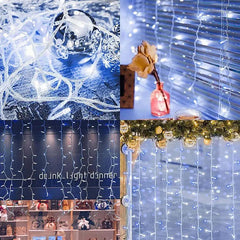 Salcar 2m/5 m / 10 m LED Eisregen Lichterkette, 80/ 200 / 400 LEDs, 31V GS-zertifizierte Stromversorgung Salcar