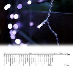 Salcar 2m/5 m / 10 m LED Eisregen Lichterkette, 80/ 200 / 400 LEDs, 31V GS-zertifizierte Stromversorgung Salcar