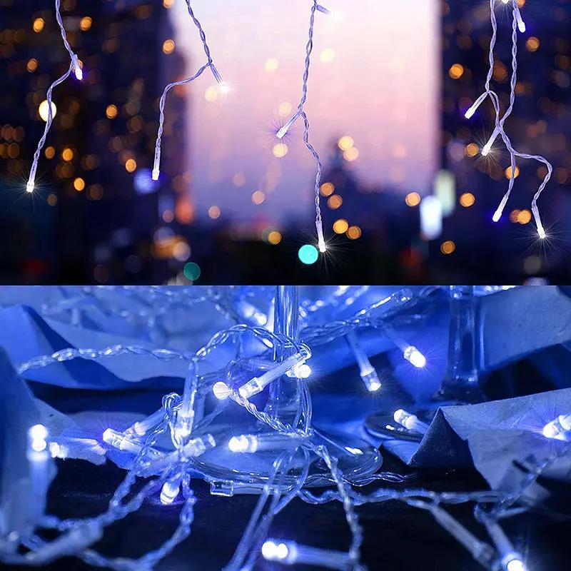 Salcar 2m/5 m / 10 m LED Eisregen Lichterkette, 80/ 200 / 400 LEDs, 31V GS-zertifizierte Stromversorgung Salcar