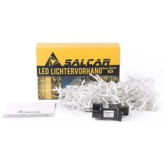 Salcar 2m/5 m / 10 m LED Eisregen Lichterkette, 80/ 200 / 400 LEDs, 31V GS-zertifizierte Stromversorgung Salcar