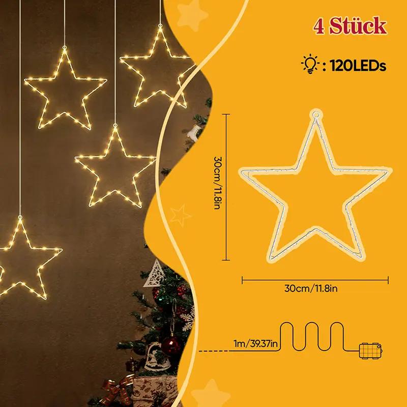 Salcar 30cm LED Fensterdeko Stern, 30 LEDs Sekey