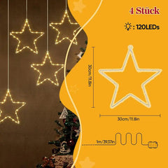 Salcar 30cm LED Fensterdeko Stern, 30 LEDs Sekey