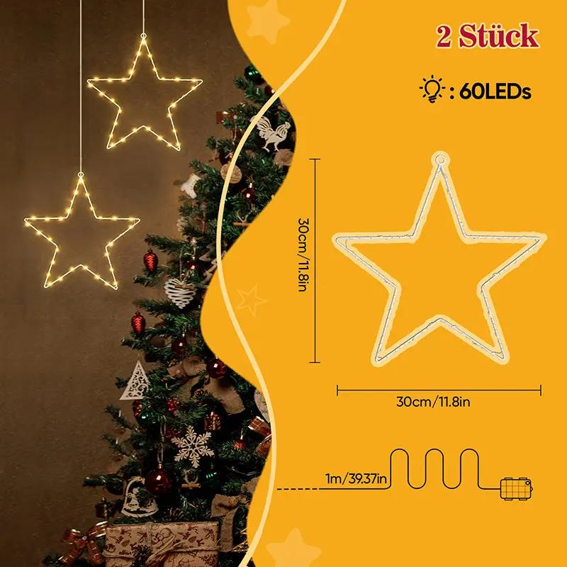 Salcar 30cm LED Fensterdeko Stern, 30 LEDs Sekey