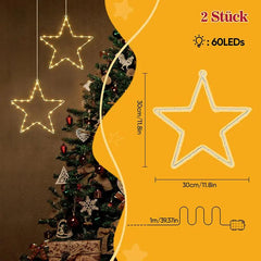 Salcar 30cm LED Fensterdeko Stern, 30 LEDs Sekey