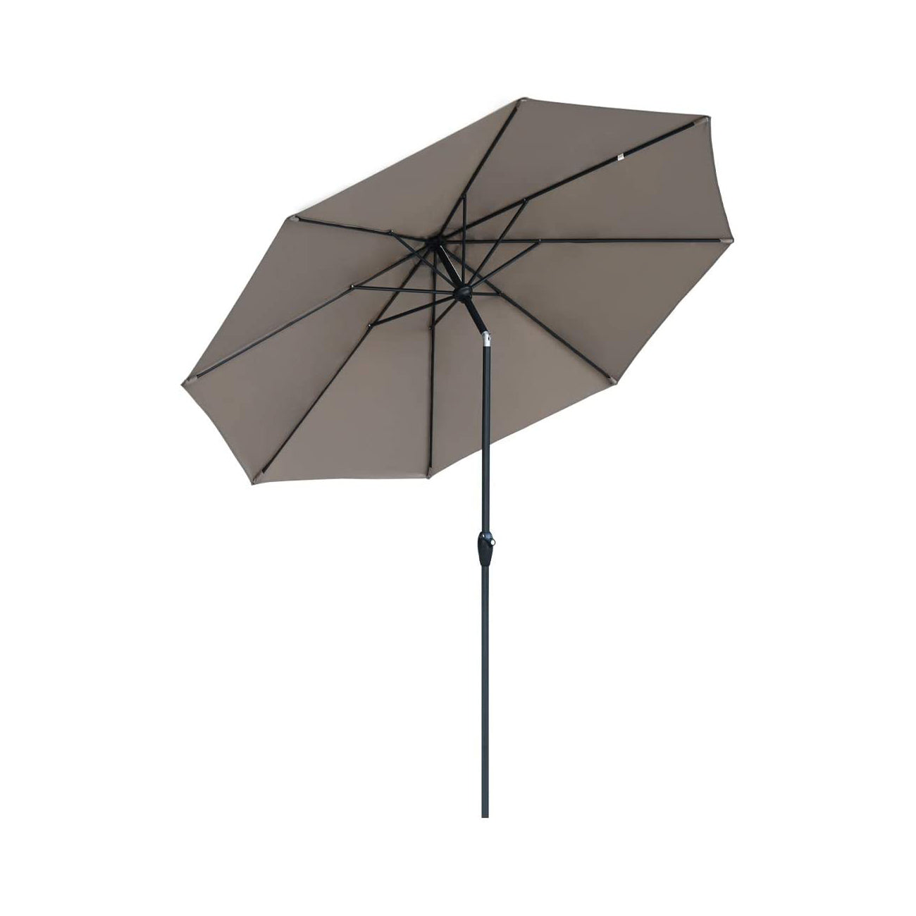 Sekey Sonnenschirm, 330cm Alu Gartenschirm 8-eckiger, mit Kurbel Sekey