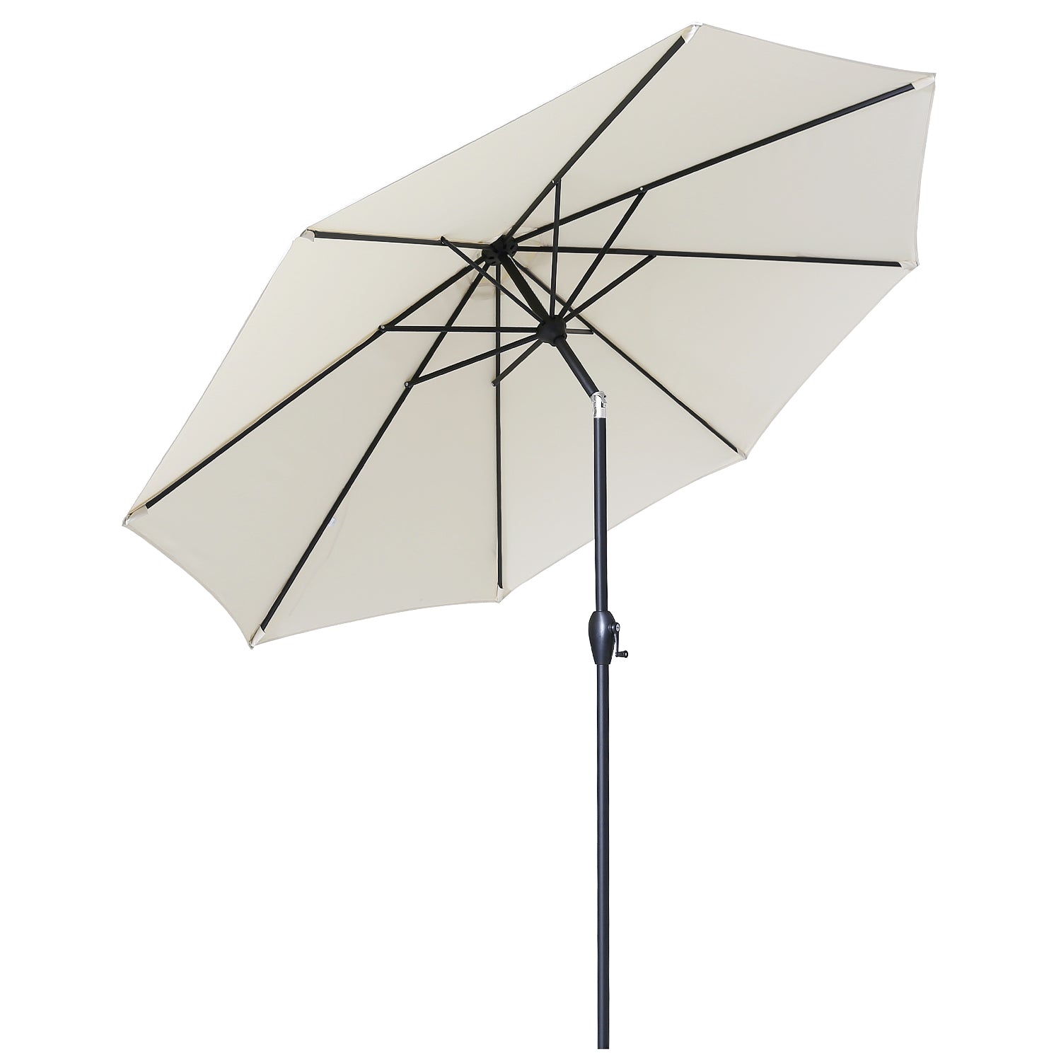 Sekey Sonnenschirm, 330cm Alu Gartenschirm 8-eckiger, mit Kurbel Sekey