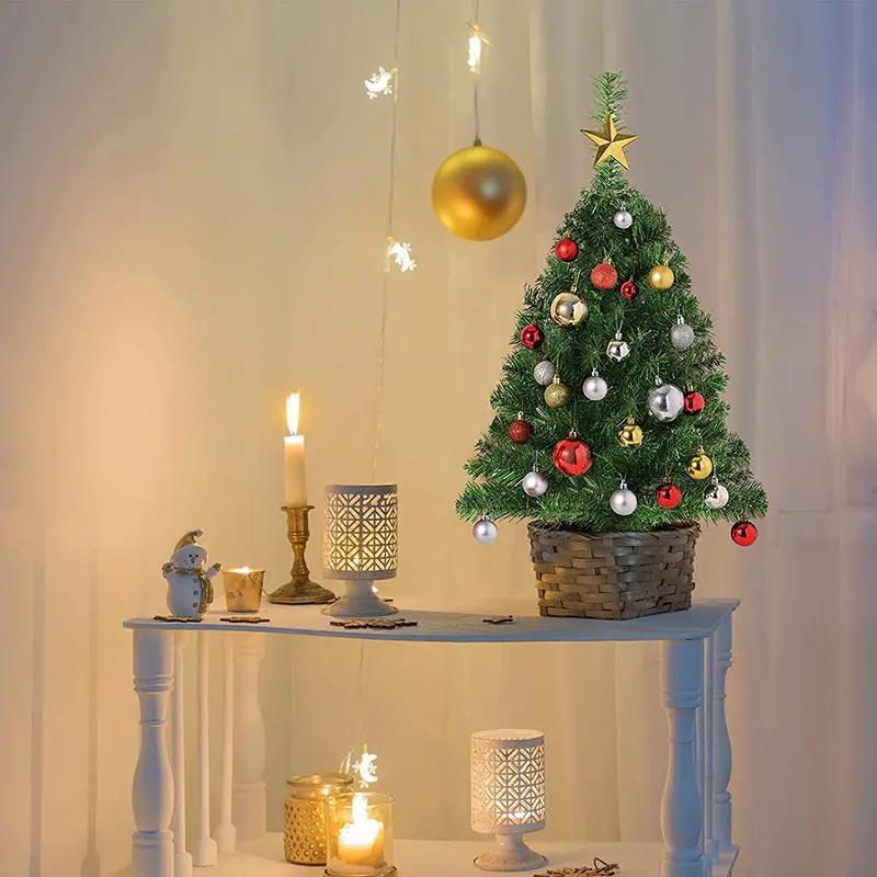 Salcar 60/90cm Künstlicher Weihnachtsbaum Klein mit Christbaumständer, Nordmanntanne, mit 70/110 Spitzen Salcar