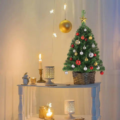Salcar 60/90cm Künstlicher Weihnachtsbaum Klein mit Christbaumständer, Nordmanntanne, mit 70/110 Spitzen Salcar