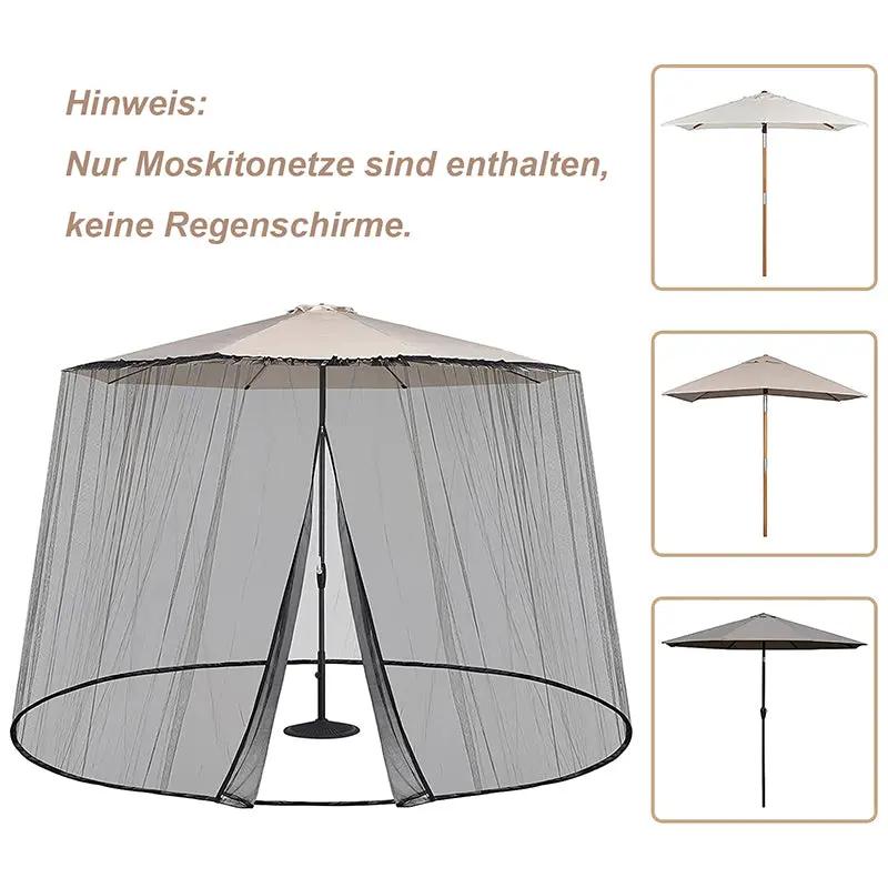 Sekey Moskitonetz Verstellbares Insektenschutz für 250-300 cm Sonnenschirme Pavillon Sekey