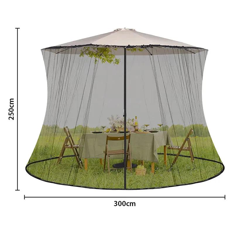 Sekey Moskitonetz Verstellbares Insektenschutz für 250-300 cm Sonnenschirme Pavillon Sekey