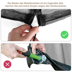 Sekey Moskitonetz Verstellbares Insektenschutz für 250-300 cm Sonnenschirme Pavillon Sekey